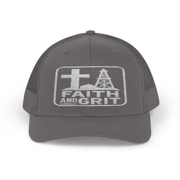 Faith Oilfield Grit Inspired Snapback Trucker Hat