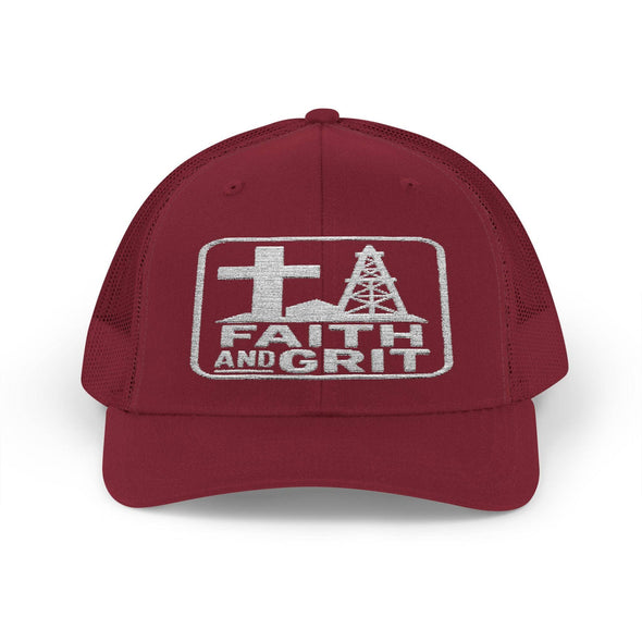 Faith Oilfield Grit Inspired Snapback Trucker Hat