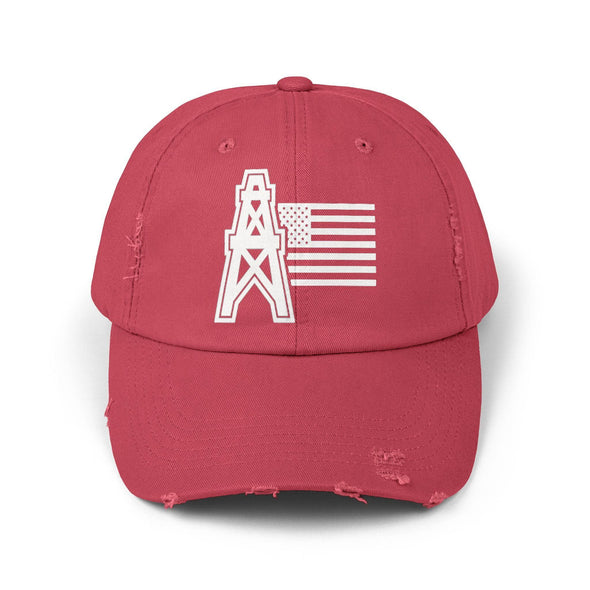 American Oilfield Patriotic Distressed Hat