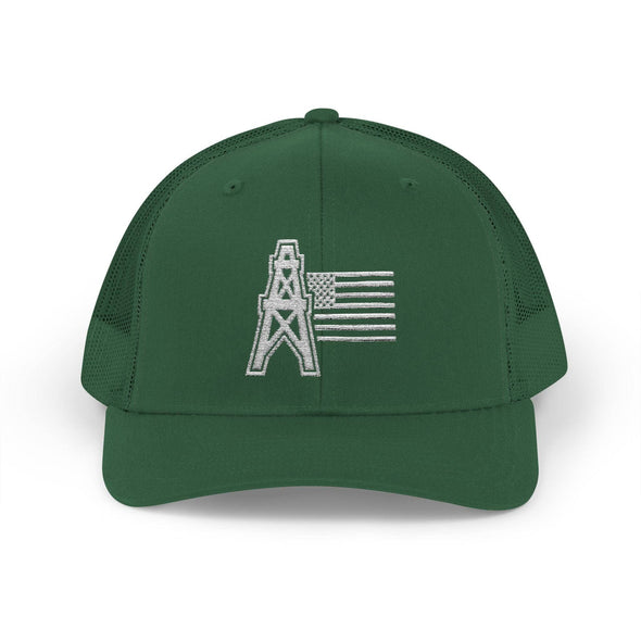 American Oilfield Patriotic Snapback Trucker Hat