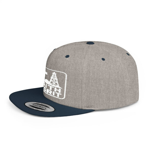 Faith Oilfield Grit Inspired Snapback Flat Bill Hat