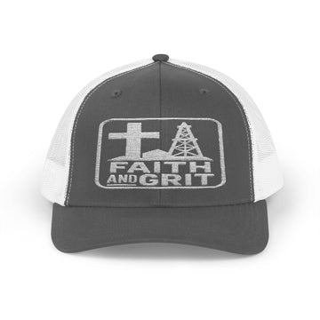Faith Oilfield Grit Inspired Snapback Trucker Hat