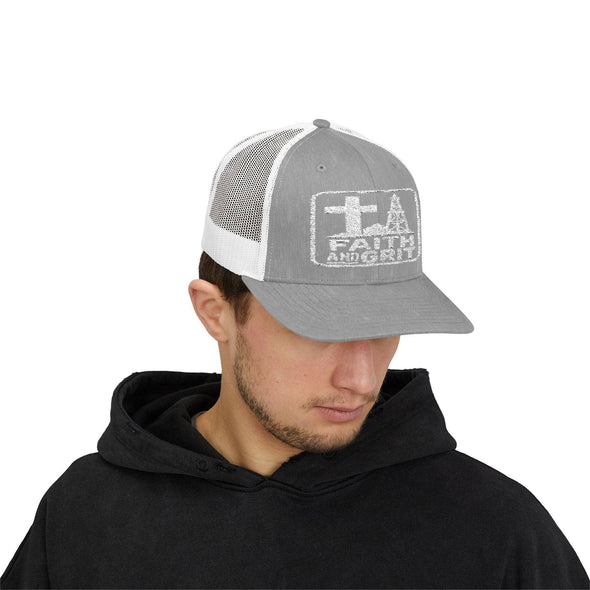 Faith Oilfield Grit Inspired Snapback Trucker Hat