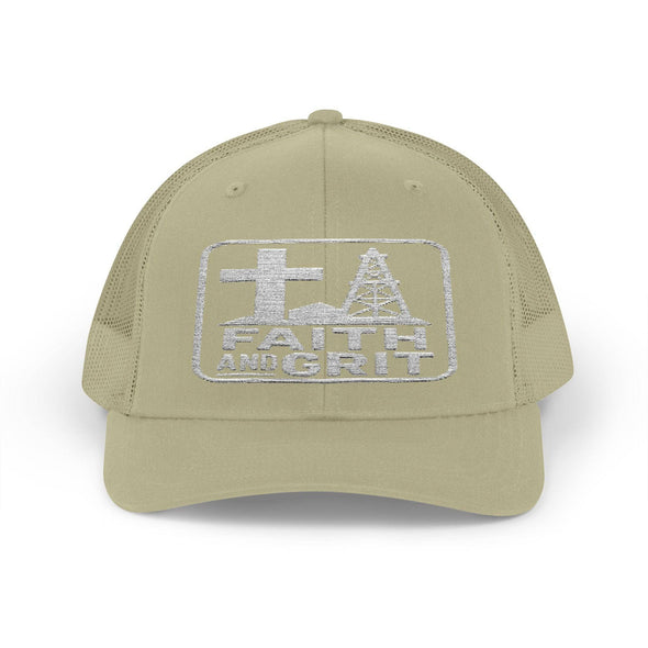 Faith Oilfield Grit Inspired Snapback Trucker Hat
