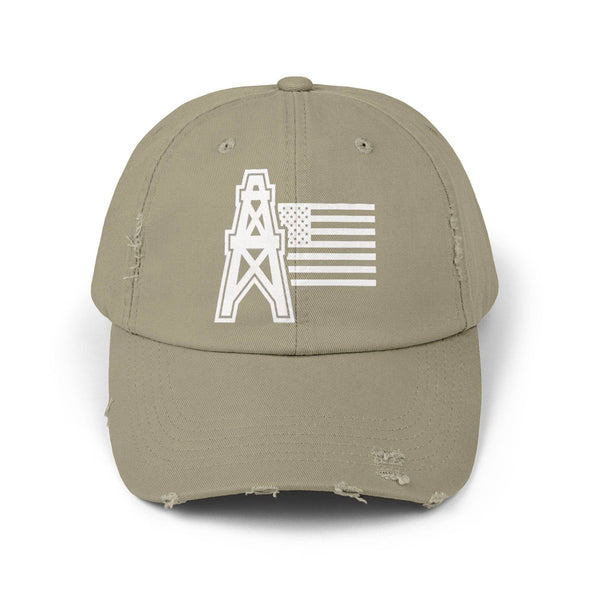 American Oilfield Patriotic Distressed Hat