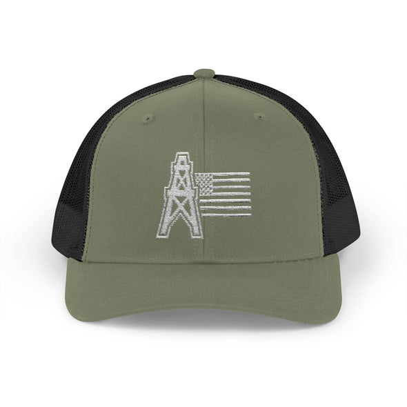 American Oilfield Patriotic Snapback Trucker Hat