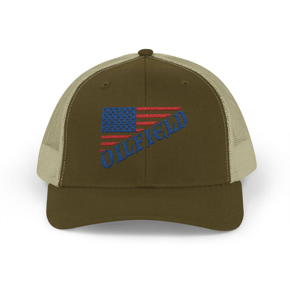 American Oilfield Patriotic Snapback Trucker Hat