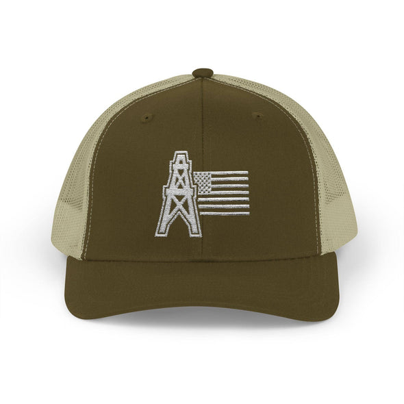 American Oilfield Patriotic Snapback Trucker Hat