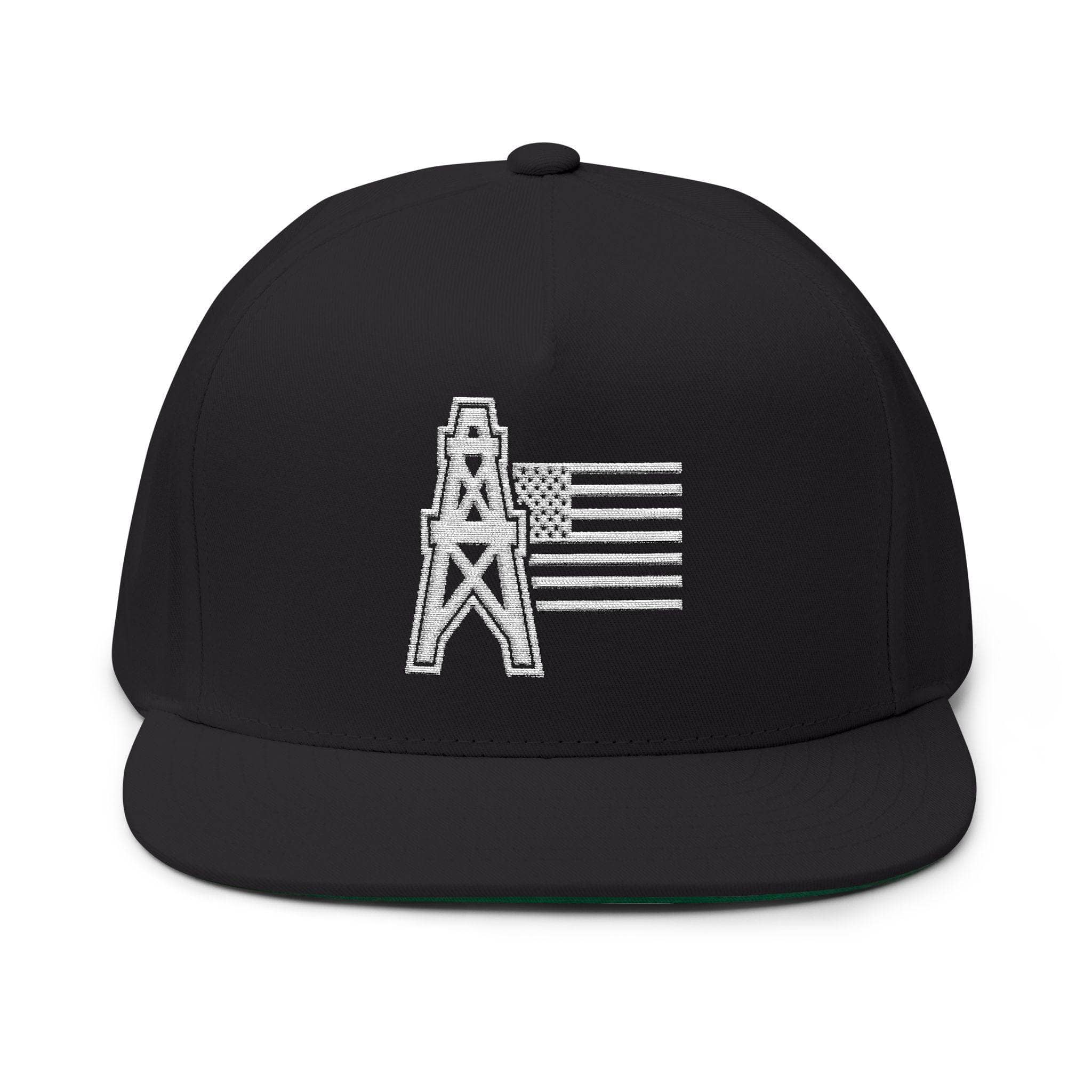American Oilfield Patriotic Flat Bill Hat