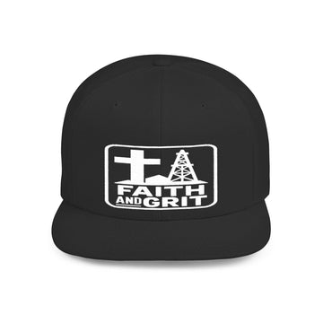 Faith Oilfield Grit Inspired Snapback Flat Bill Hat
