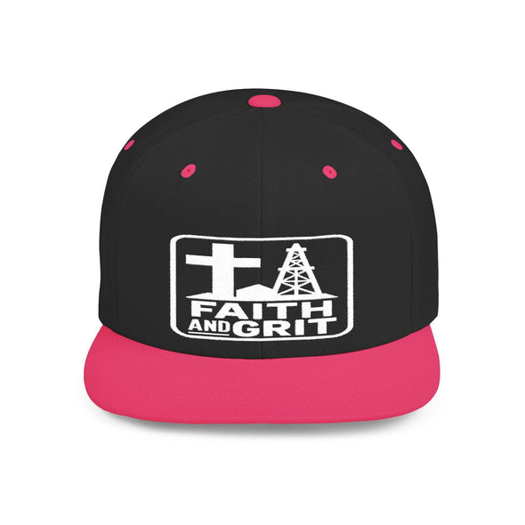Faith Oilfield Grit Inspired Snapback Flat Bill Hat
