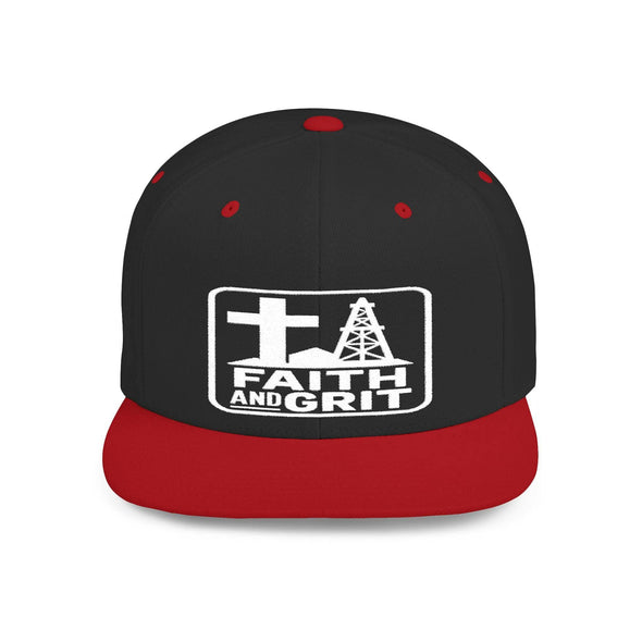 Faith Oilfield Grit Inspired Snapback Flat Bill Hat