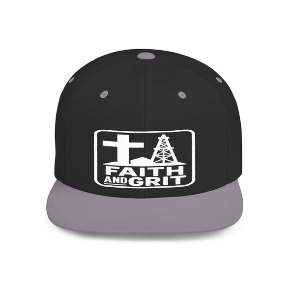 Faith Oilfield Grit Inspired Snapback Flat Bill Hat
