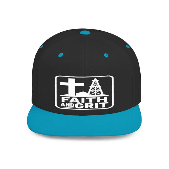 Faith Oilfield Grit Inspired Snapback Flat Bill Hat
