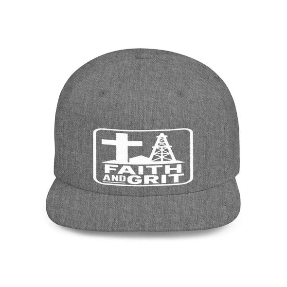Faith Oilfield Grit Inspired Snapback Flat Bill Hat