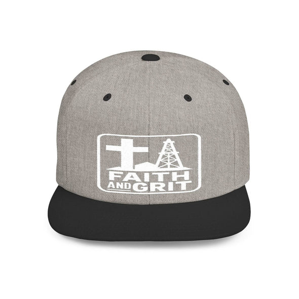 Faith Oilfield Grit Inspired Snapback Flat Bill Hat