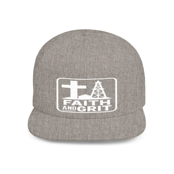 Faith Oilfield Grit Inspired Snapback Flat Bill Hat