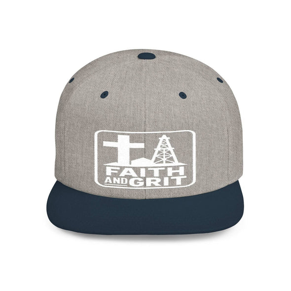 Faith Oilfield Grit Inspired Snapback Flat Bill Hat