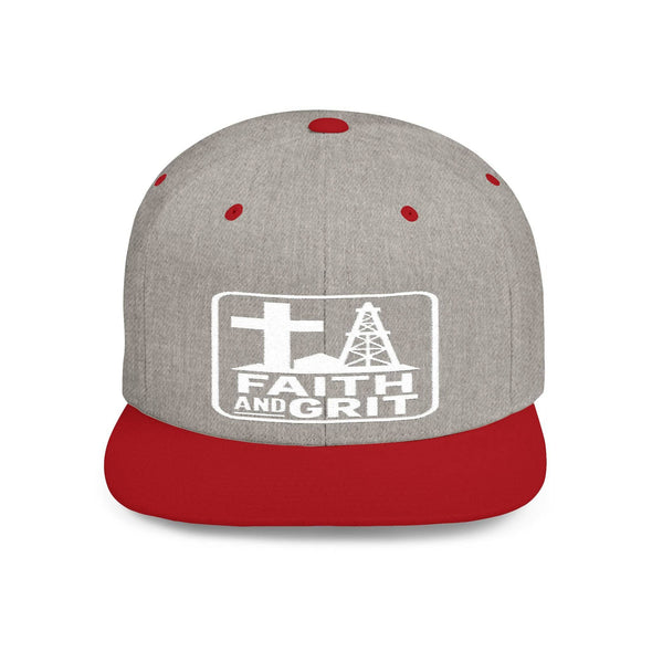 Faith Oilfield Grit Inspired Snapback Flat Bill Hat