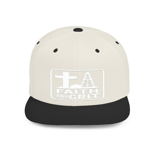 Faith Oilfield Grit Inspired Snapback Flat Bill Hat