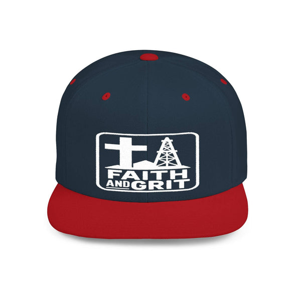 Faith Oilfield Grit Inspired Snapback Flat Bill Hat