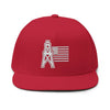 American Oilfield Patriotic Flat Bill Hat