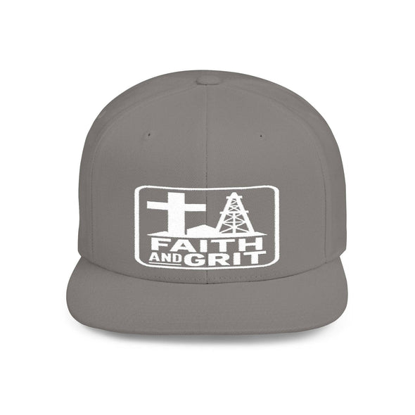 Faith Oilfield Grit Inspired Snapback Flat Bill Hat