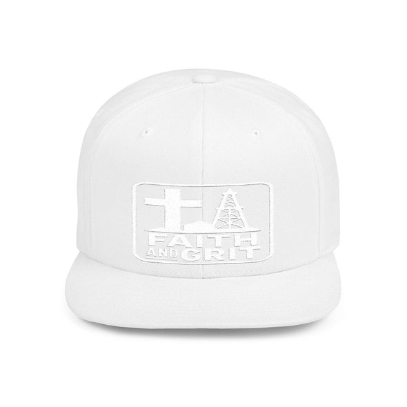 Faith Oilfield Grit Inspired Snapback Flat Bill Hat