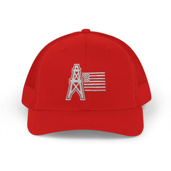 American Oilfield Patriotic Snapback Trucker Hat