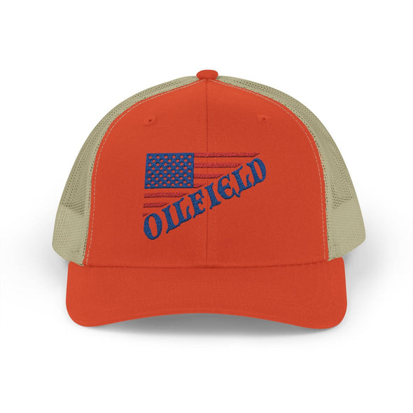 American Oilfield Patriotic Snapback Trucker Hat