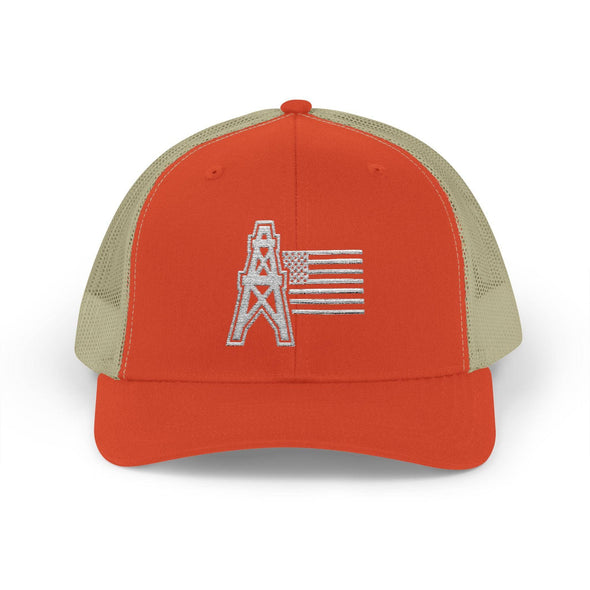 American Oilfield Patriotic Snapback Trucker Hat