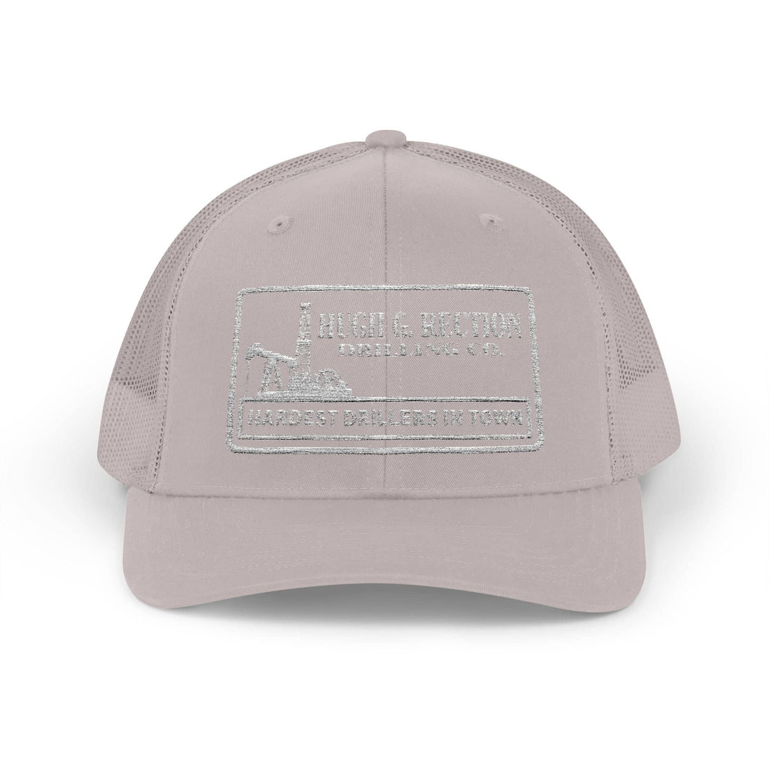 Hugh G Rection Drilling Co. Snapback Trucker Cap White