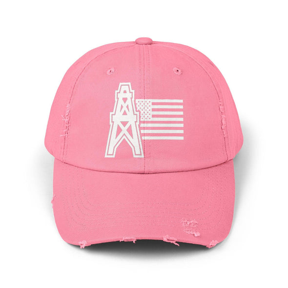 American Oilfield Patriotic Distressed Hat