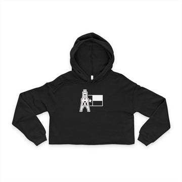 Texas Oil Rig Women's Cropped Hoodie