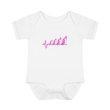 Future Oilfield Worker Infant Bodysuit with Pink Oilfield Heartbeat
