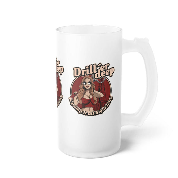 Drill'er Deep Frosted Glass Beer Mug