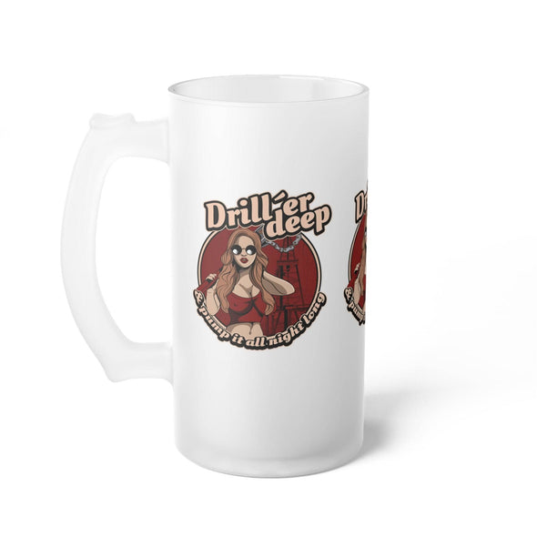 Drill'er Deep Frosted Glass Beer Mug