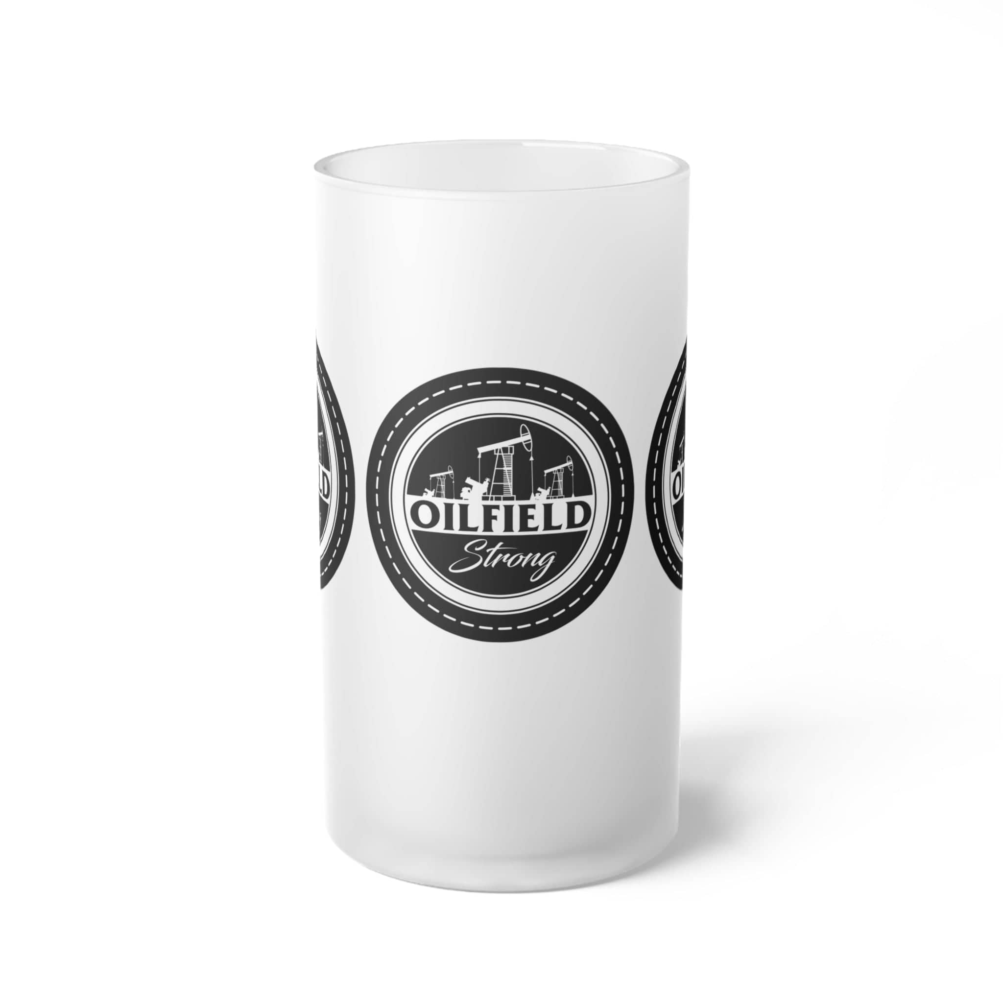 Oilfield Strong Frosted Glass Beer Mug