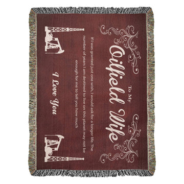 Oilfield Wife Woven Blanket
