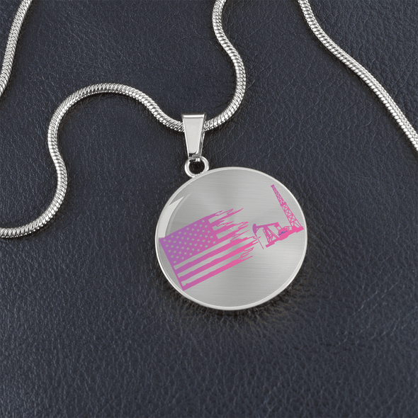 American Oil Pink Necklace