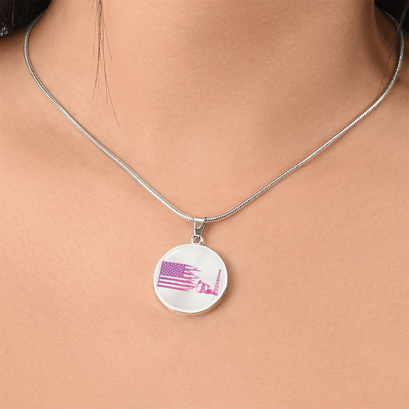 American Oil Pink Necklace