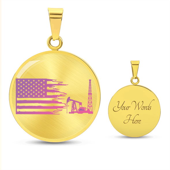American Oil Pink Necklace