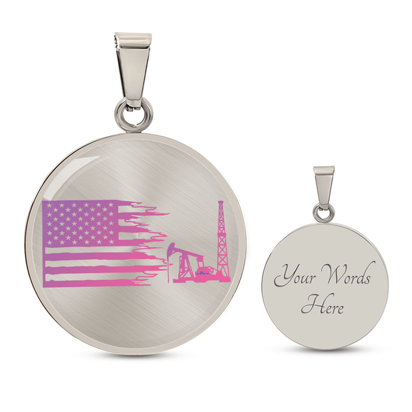 American Oil Pink Necklace