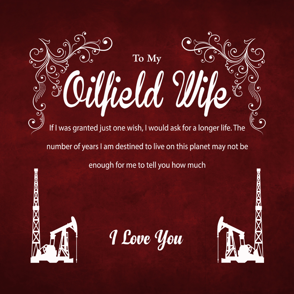 Oilfield Wife Personalized Engraved Ring