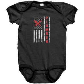 Future Plumber American Flag Baby Bodysuit