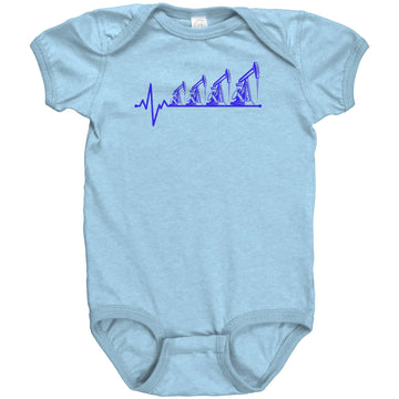 Future Oilfield Worker Infant Baby Bodysuit- Blue