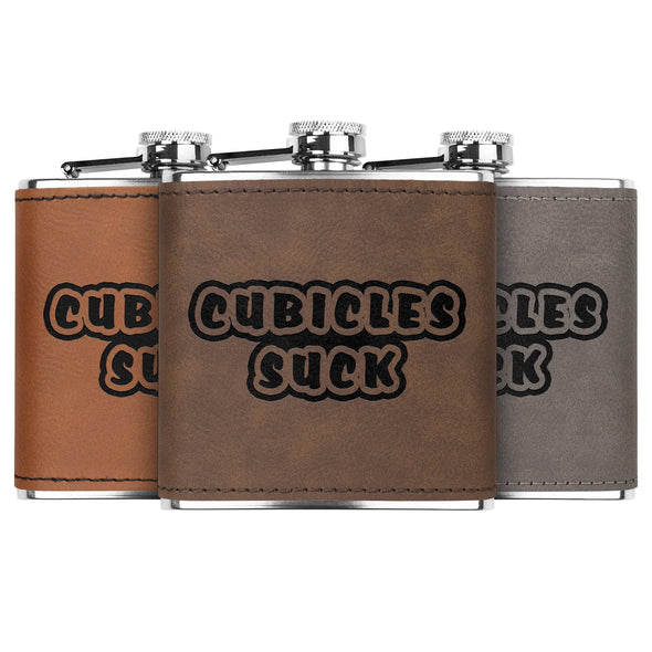 Cubicles Suck 6oz Flask