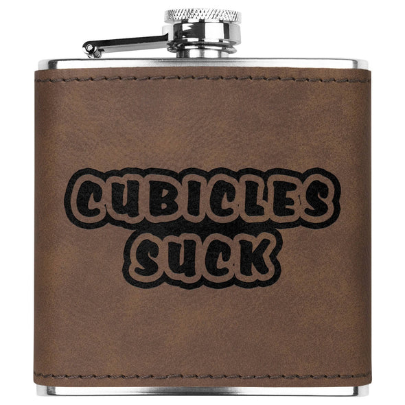 Cubicles Suck 6oz Flask