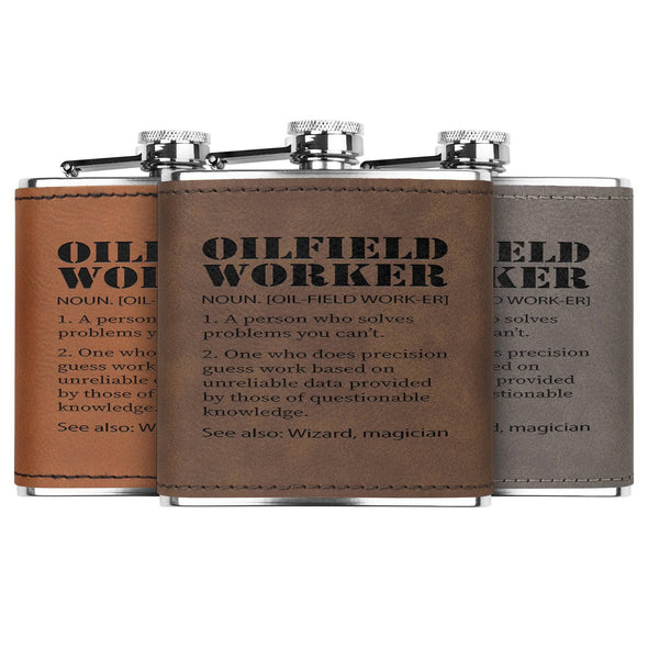 Oilfield Worker Noun - Flask 6oz