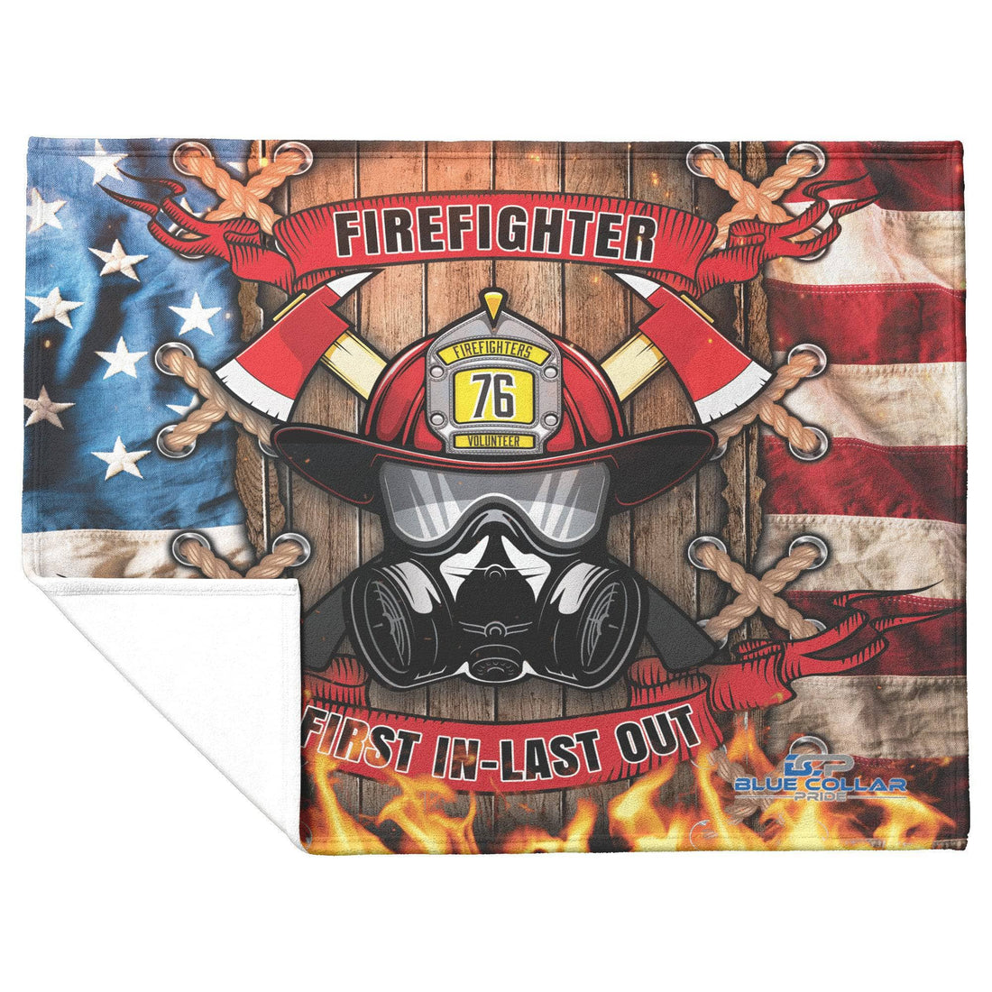 Firefighter First In Last Out Blanket